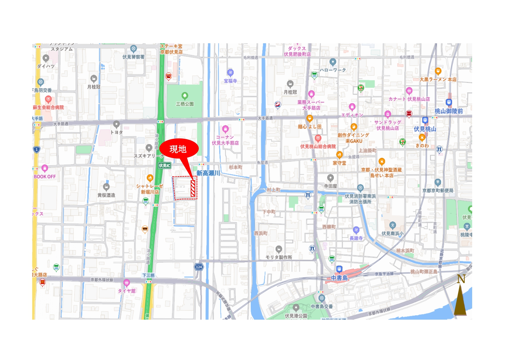 売マンション伏見ハイムB地図
